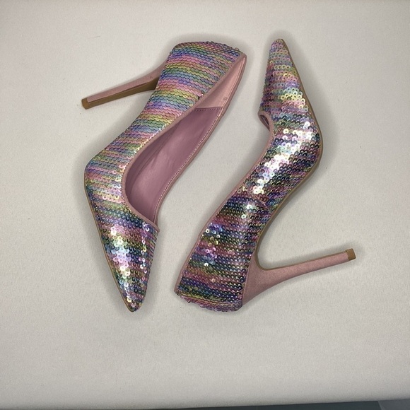 PASTEL SEQUIN HEELS ✨✨✨ - Picture 3 of 7